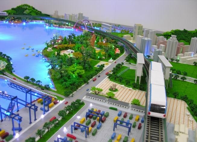 开江县港口沙盘